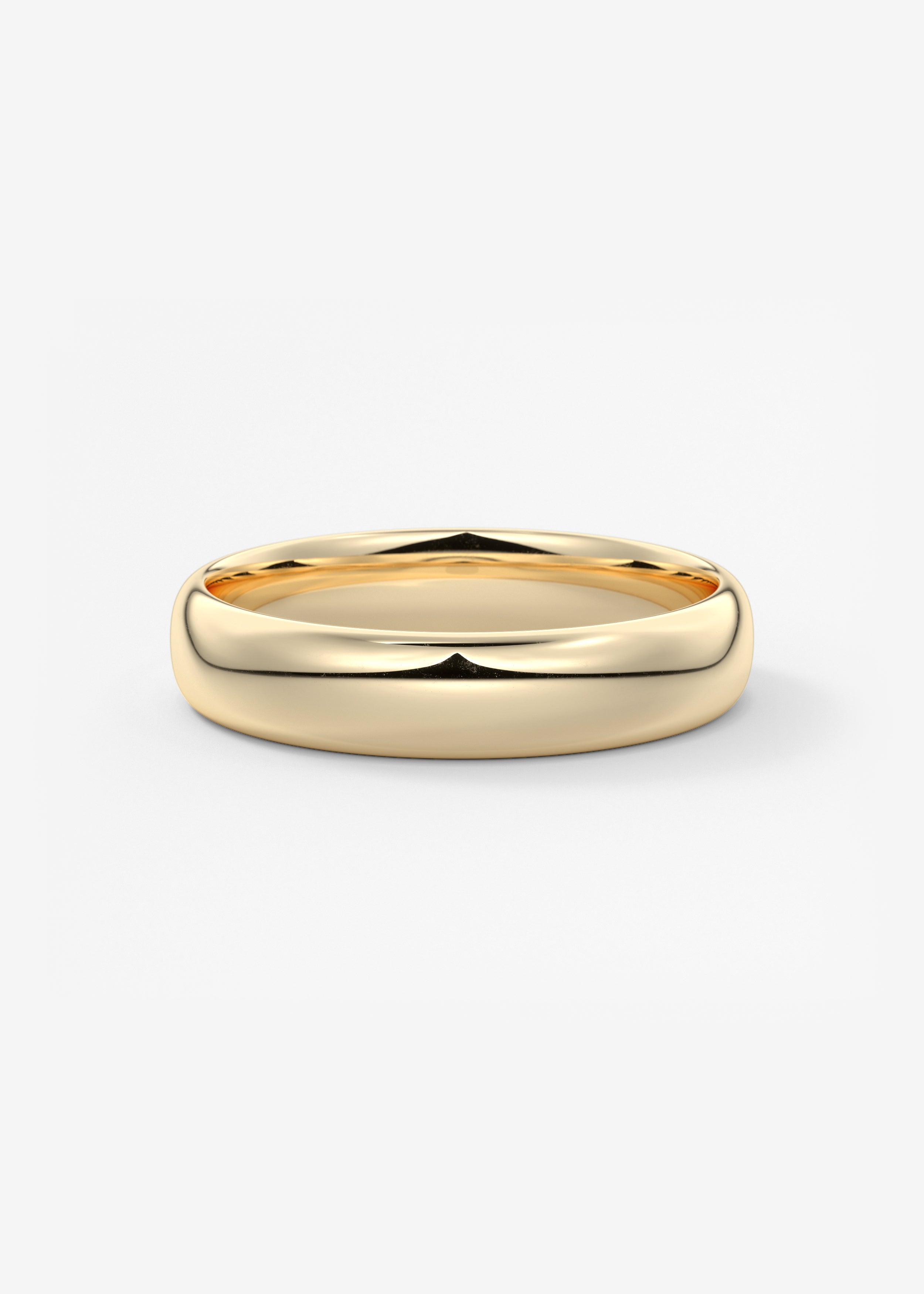 The Dad Band 4.5mm wedding in YG metal featuring None cut with Gold,Classic setting