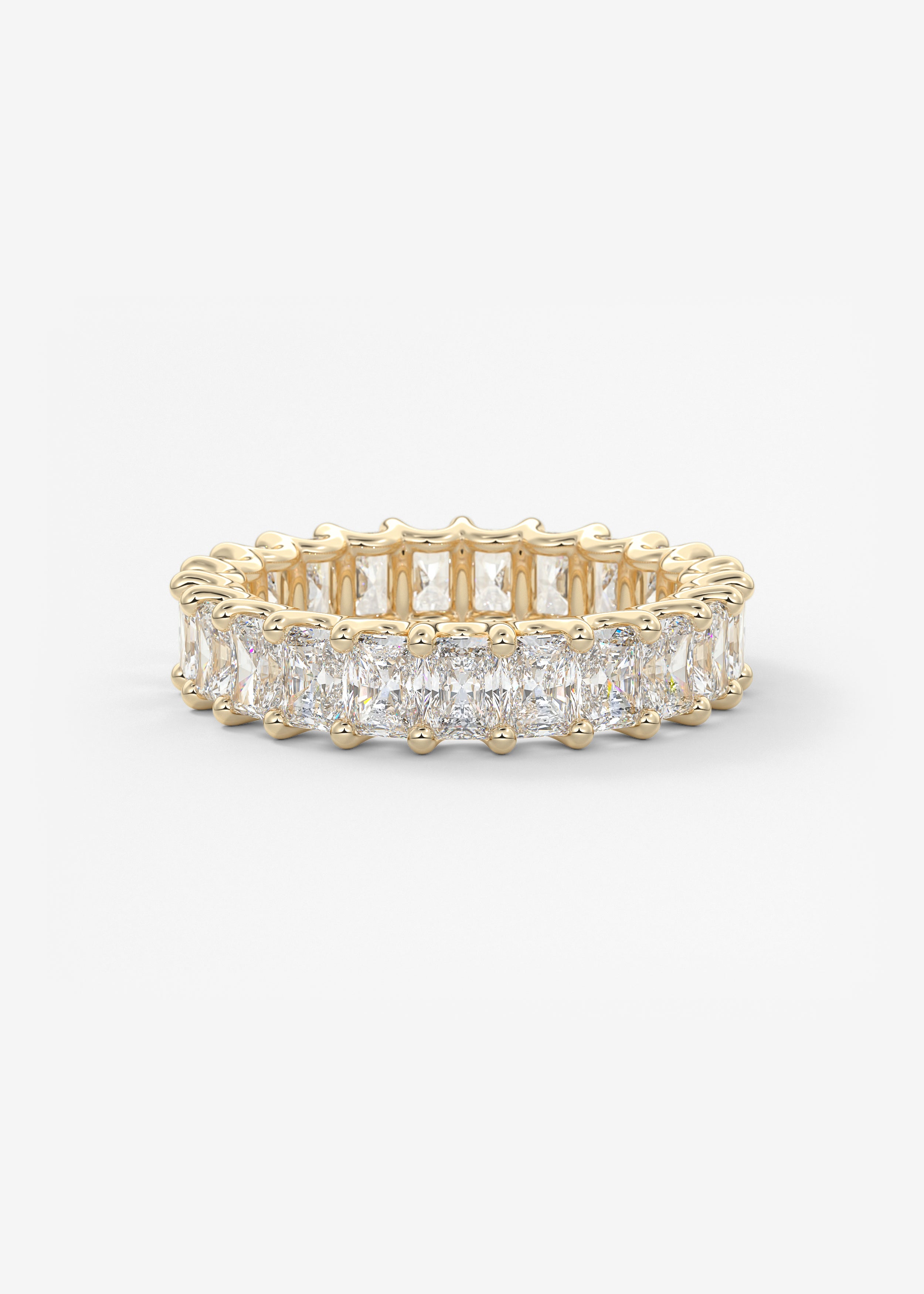The Radiant Scallop Eternity 4mm wedding view 1