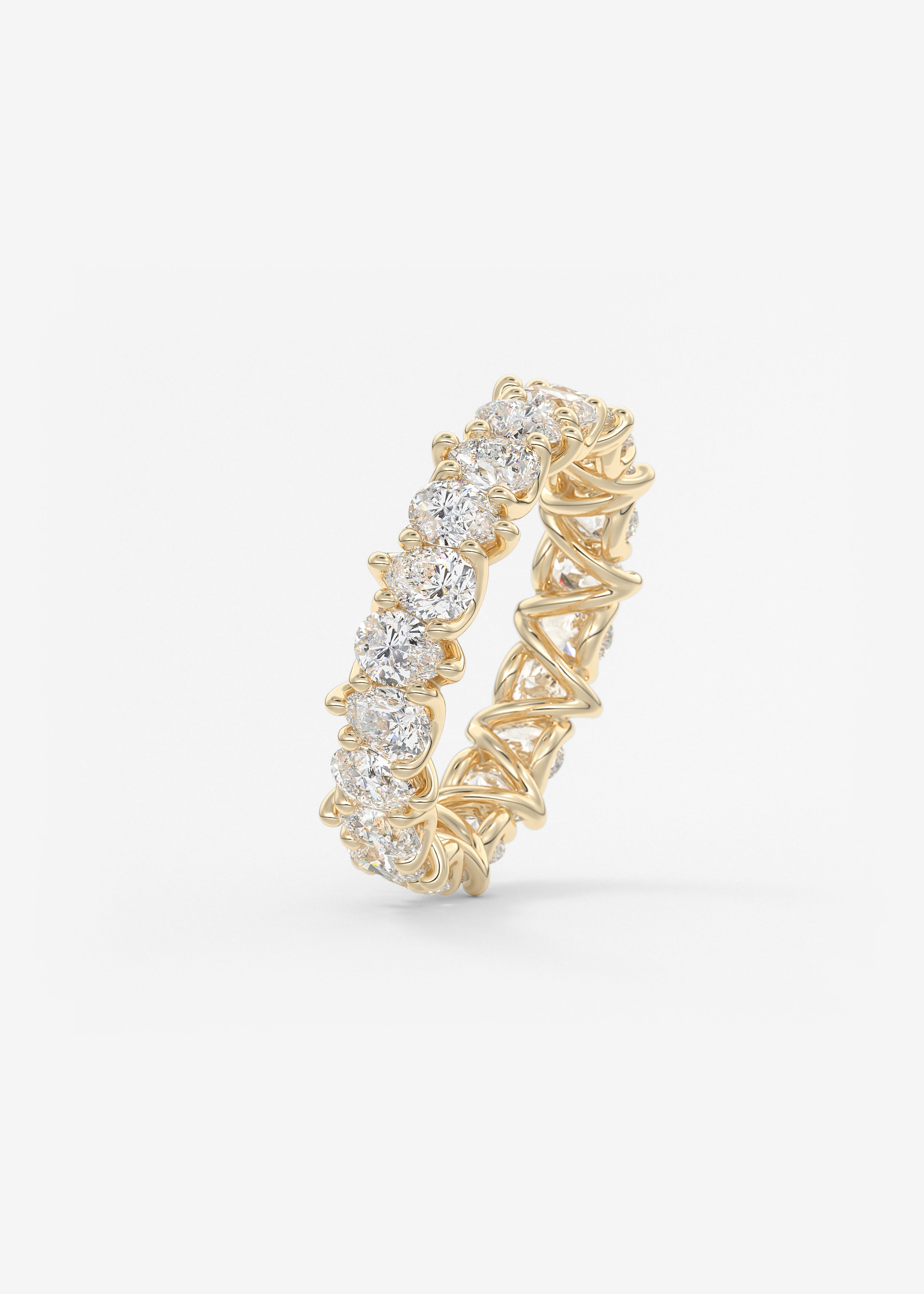 The Pear Scallop Eternity 5.5mm wedding hover view