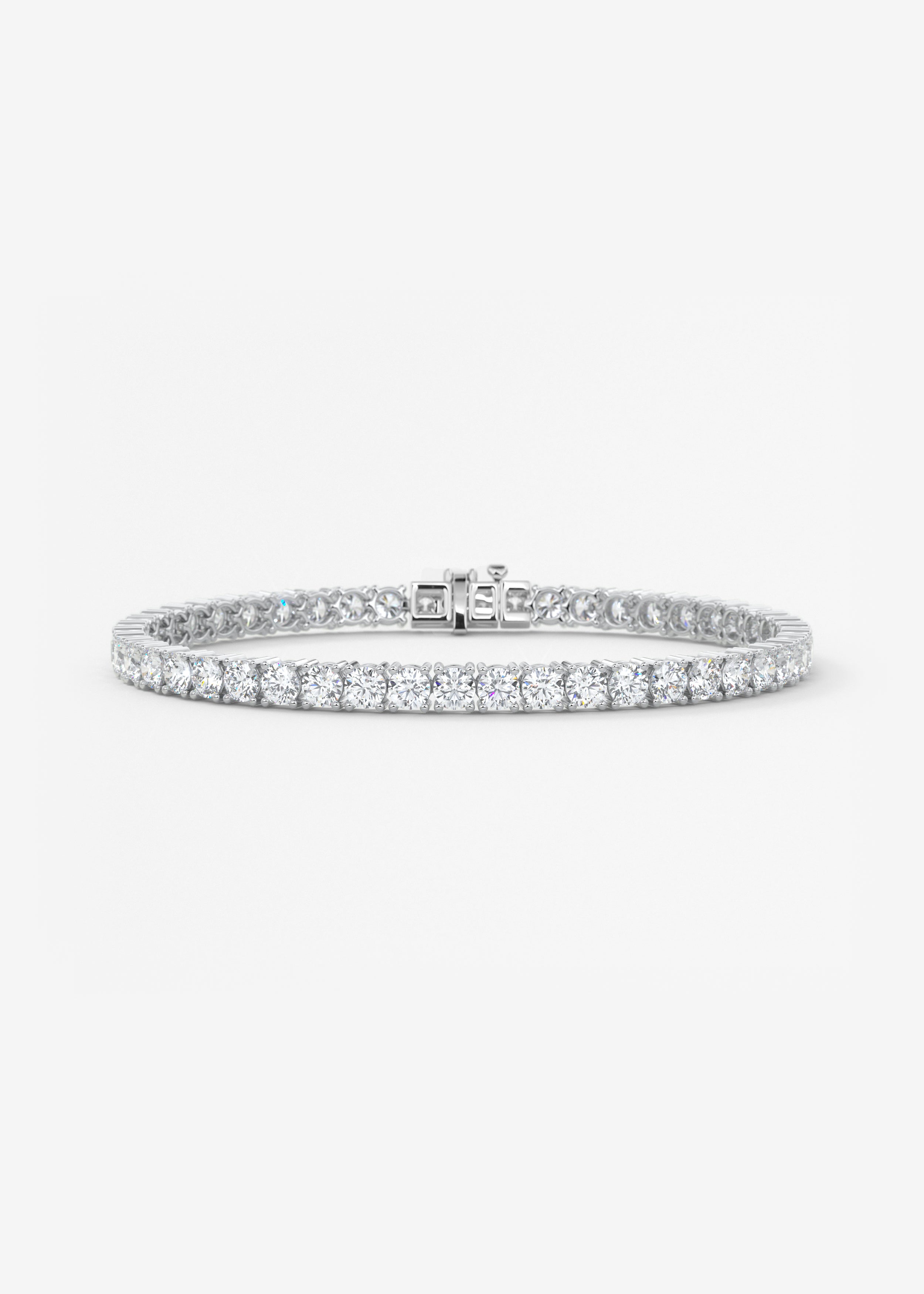 The Round OG 7 Carats bracelet in WG metal featuring undefined cut with undefined setting