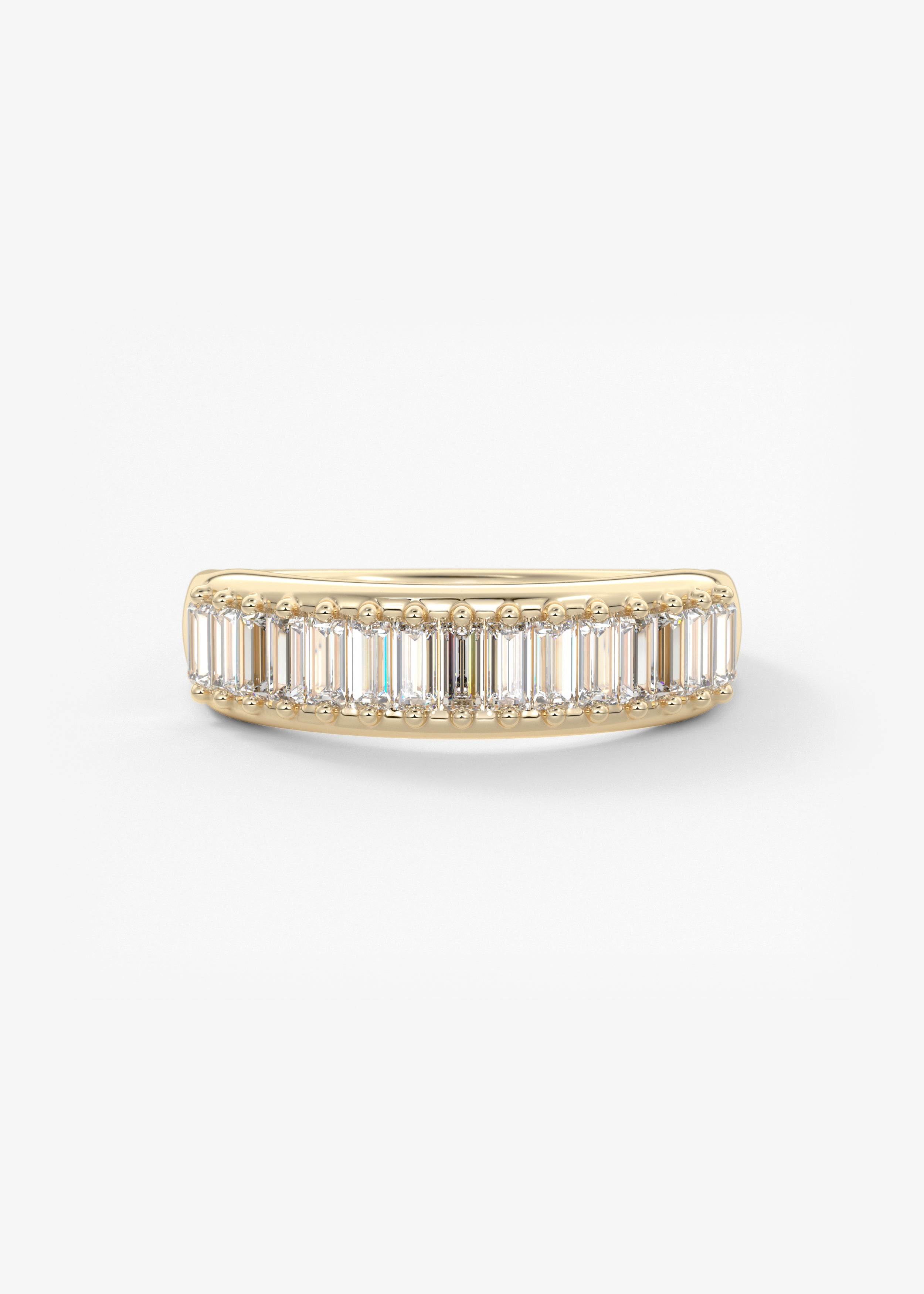 The Baby Grand wedding in YG metal featuring None cut with Pave,Statement setting