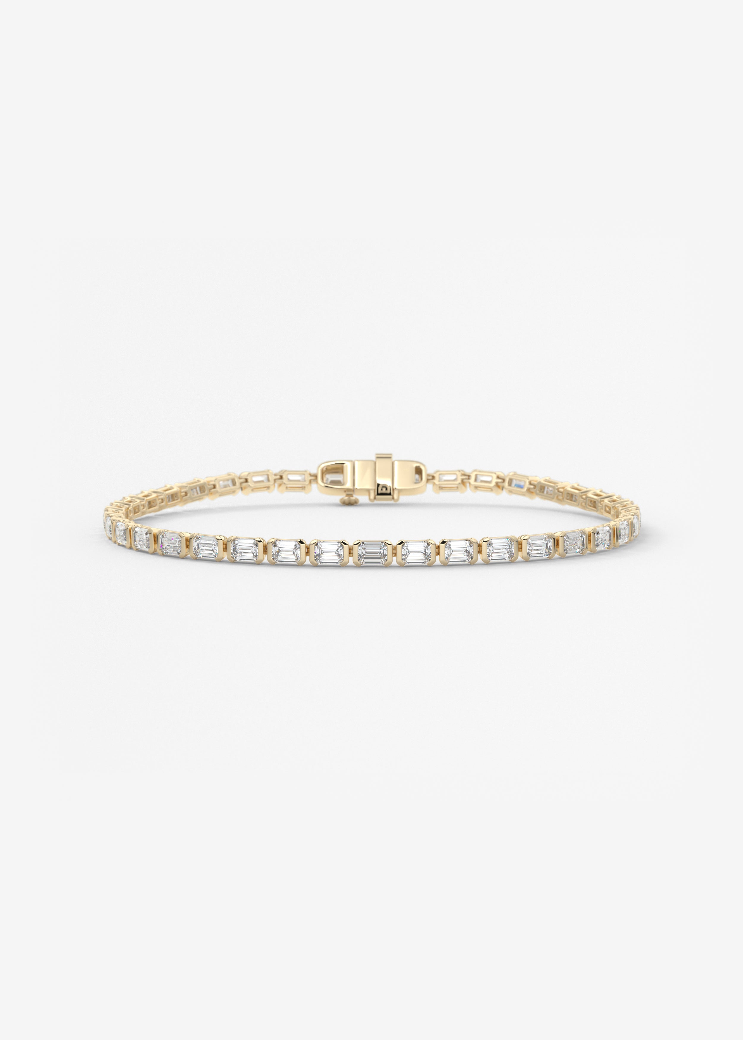 The Emerald Plutch 5 Carats bracelet in YG metal featuring undefined cut with undefined setting