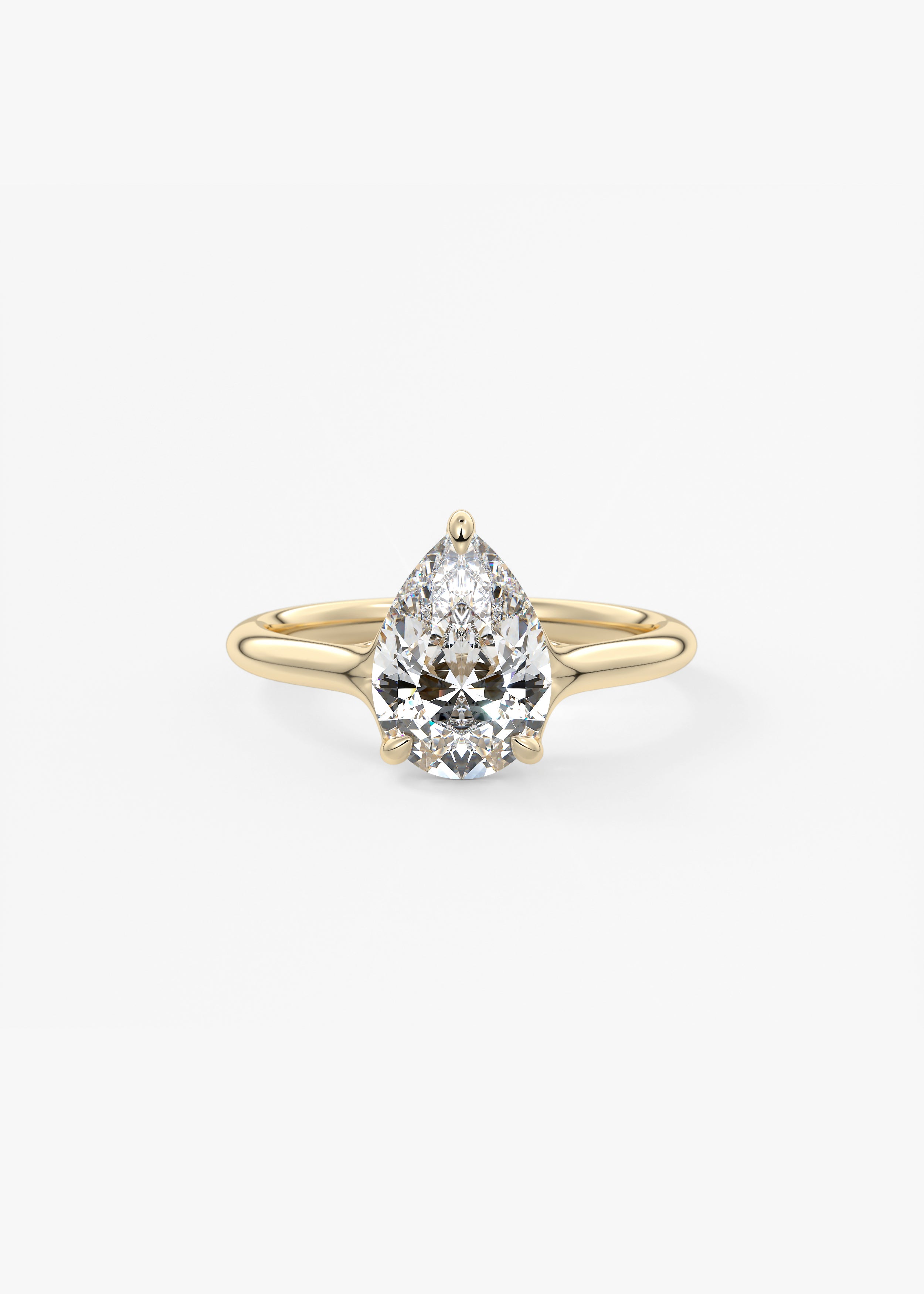 The Arbor engagement in YG metal featuring Pear cut with Prong,Solitaire,Nature Inspired setting