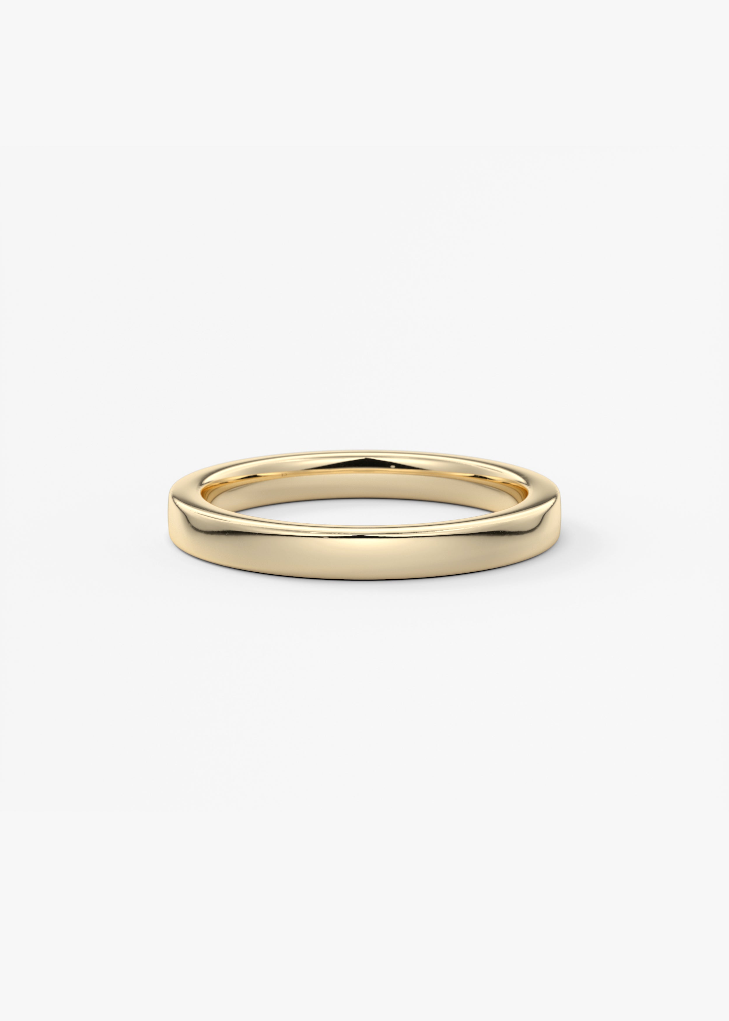 The Square Band 2.3mm wedding in YG metal featuring None cut with Gold,Classic setting