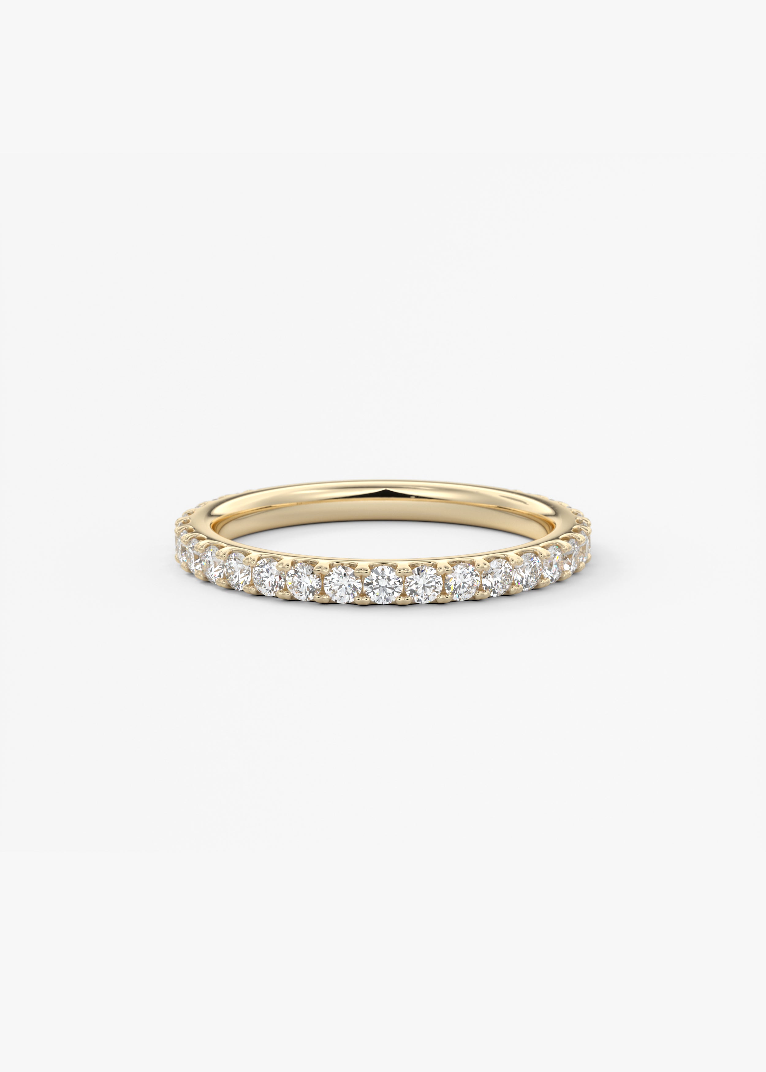The Classic French 3/4 Eternity 2mm wedding view 1