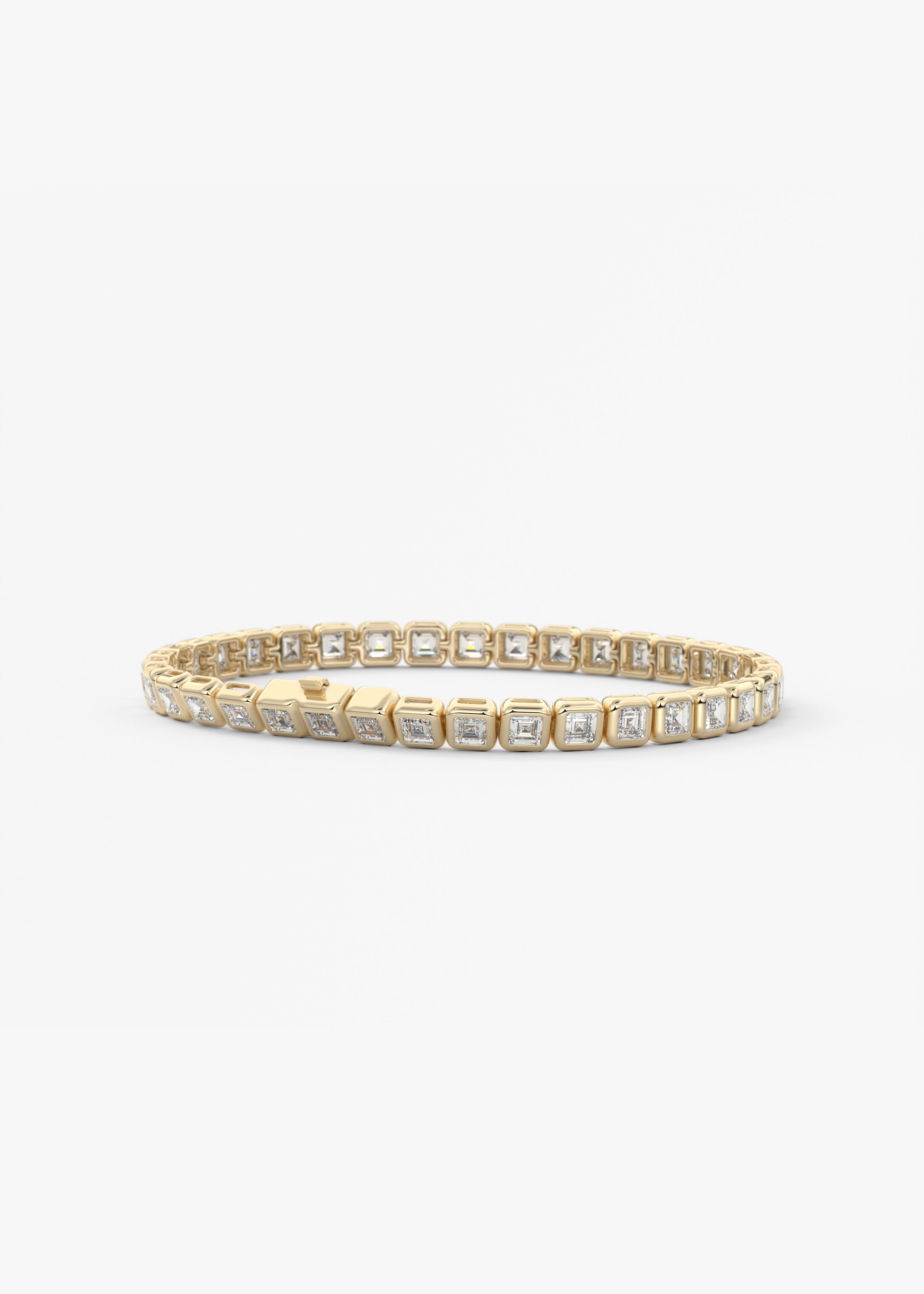 The Carré Briquette 5.25 Carats bracelet in YG metal featuring undefined cut with undefined setting