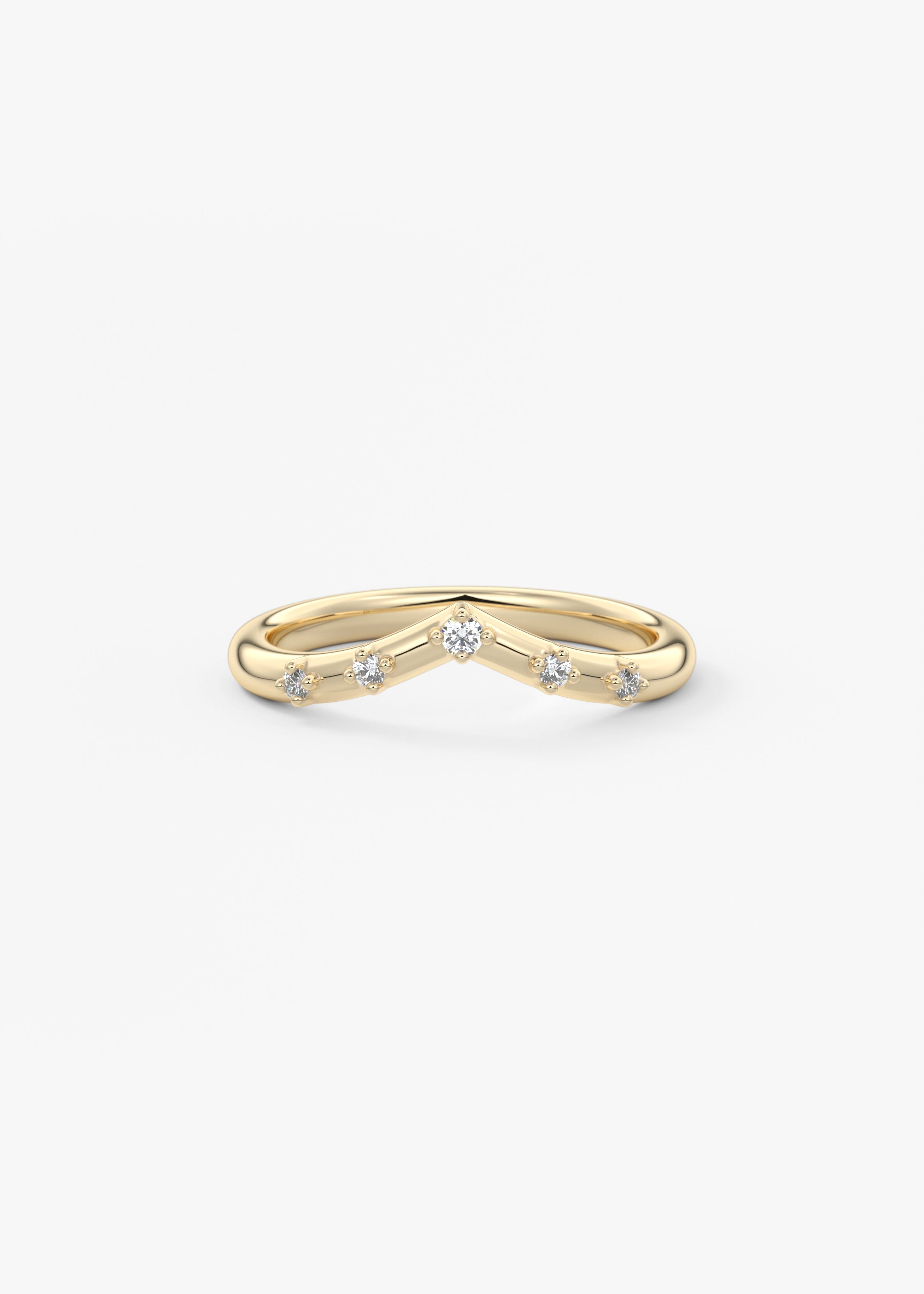 Peaked Starlette Band wedding view 1