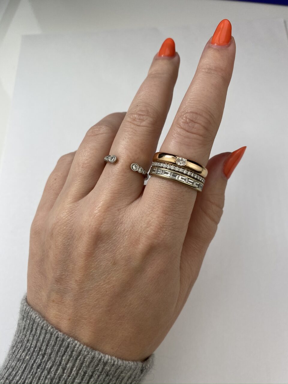 Frank Darling wedding band stack