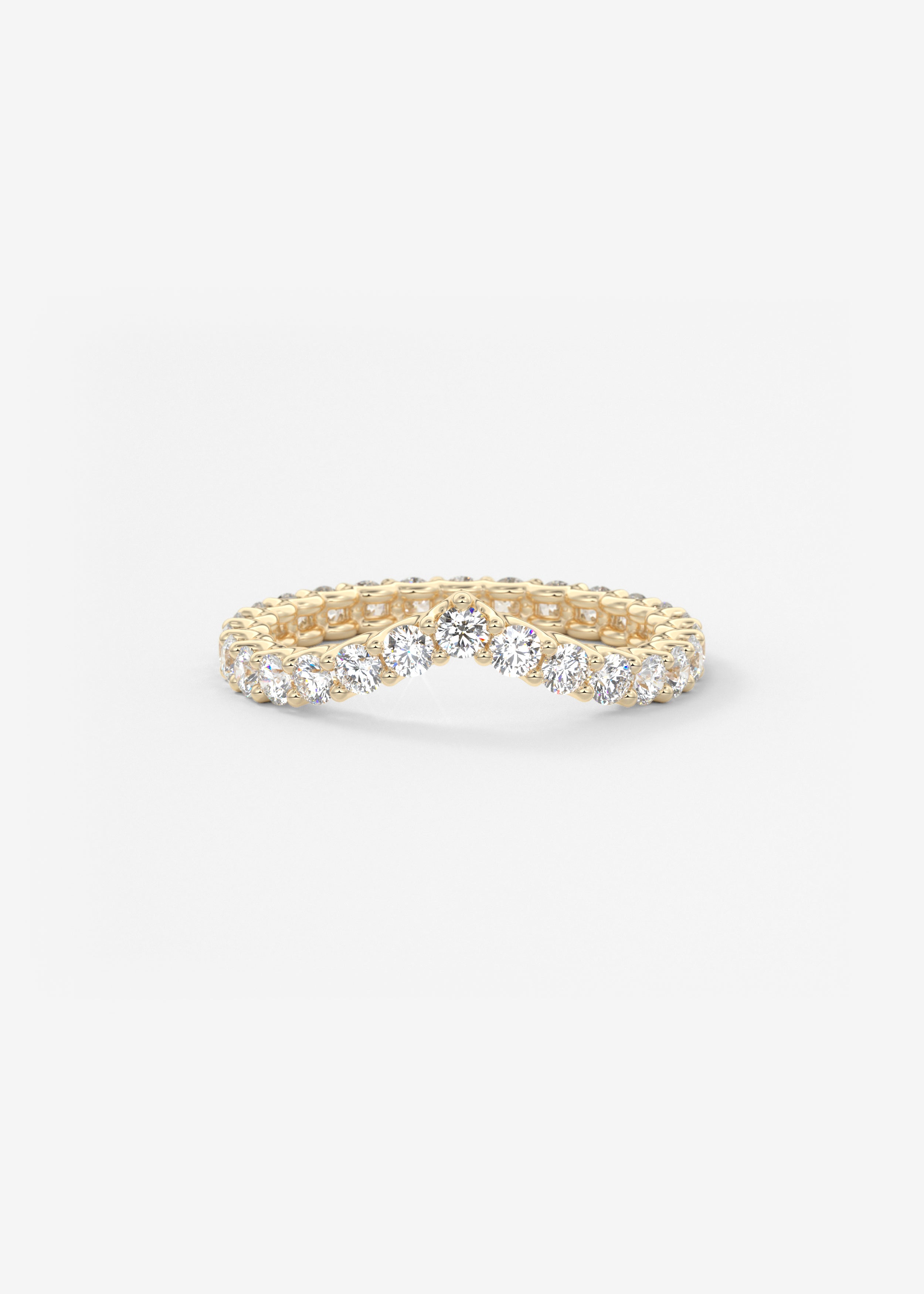 The Peaked Scallop Eternity 2.2mm wedding view 1